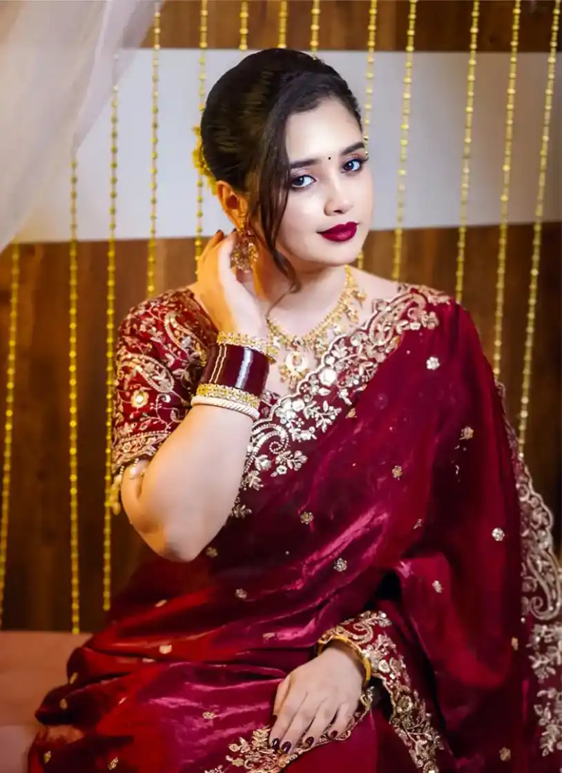 অরিজিনাল ইন্ডিয়ান জিমি চু সিল্ক পার্টি শাড়ি